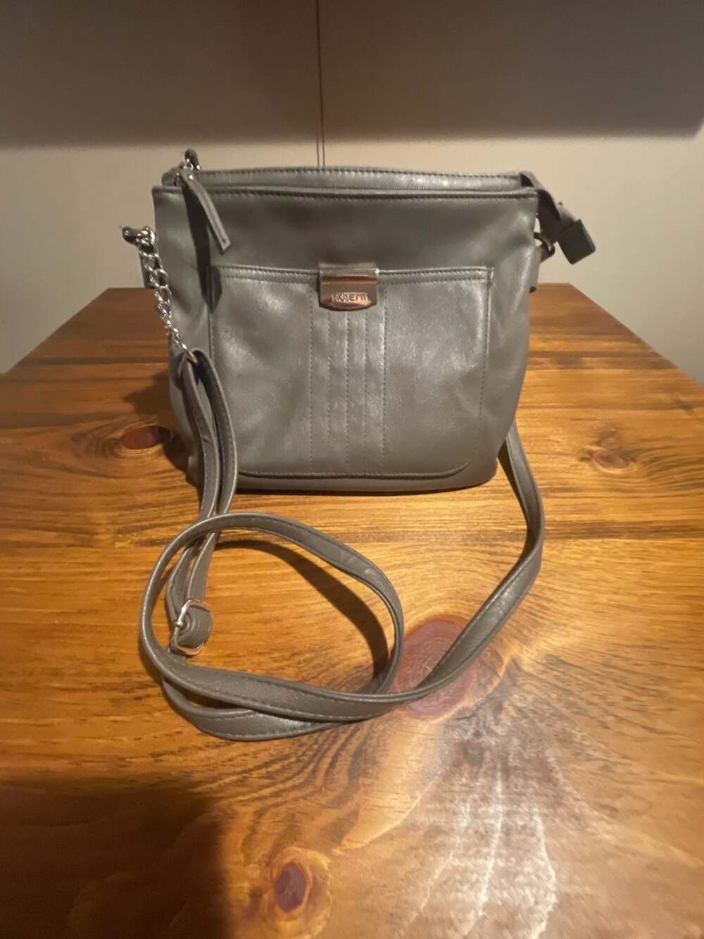 Rosetti Midge Crossbody Bag in Smoke Gray Faux Leather